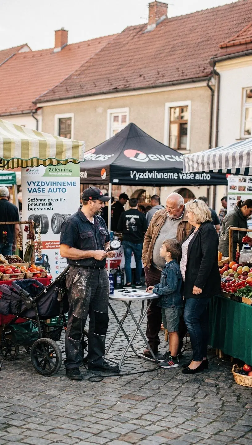 Detailný záber na ruky mechanika pri vyvažovaní kolesa pred montážou na vozidlo.